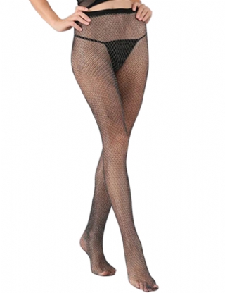 Fashion Black Sparkle Fishnet Stocking