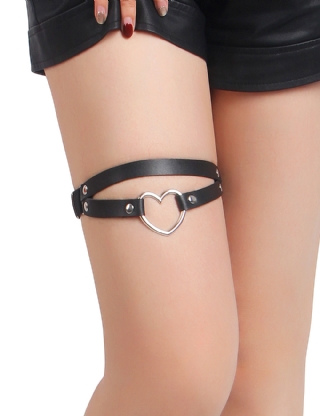 Leather Adjustable Stud Punk Leg Loop